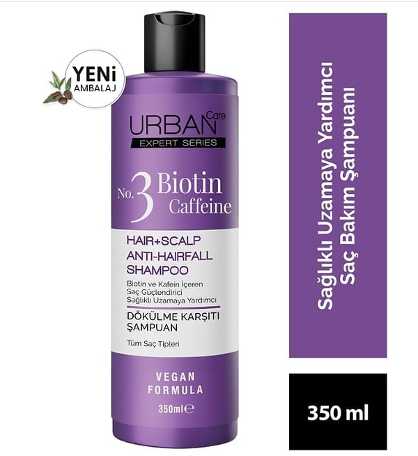 8. Urban Care Expert Biotin & Kafein Şampuan 350 ml