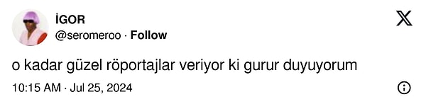 Ebrar'ın röportajda söyledikleri X kullanıcılarının dikkatinden kaçmadı. İşte o yorumlardan bazıları: