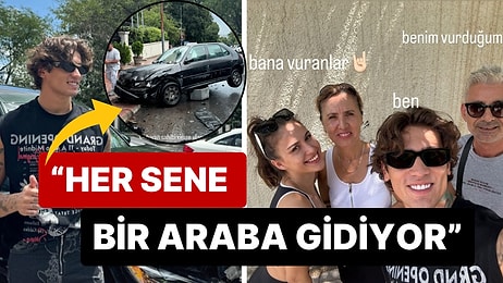 Rapçi Emirhan Çakal Kaza Yaptı: Olayı Videoya Çekmek İsteyen Kişi de Dikkatsizliği Sonucu Arabasını Çarptı