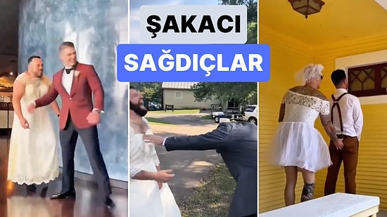 İlk Karşılaşma Anında Karşılarında Gelin Yerine En Yakın Arkadaşlarını Bulan Damatların Güldüren Anları