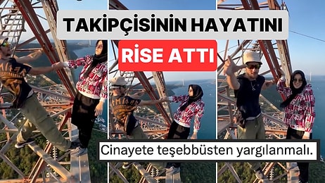 Yüksek Noktalarda Çektiği Tehlikeli Videolarla Tanınan Genç Bir Takipçisine Aynı Adrenalini Yaşattı