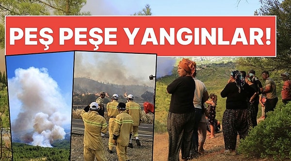 Kahramanmaraş'ın Onikişubat ilçesi, Antalya'nın Serik ilçesi, Yalova'nın Armutlu ilçesi ile Gaziantep'in Şehitkamil ilçesinde orman yangınları çıktı. Yangınları söndürme çalışmaları devam ediyor.