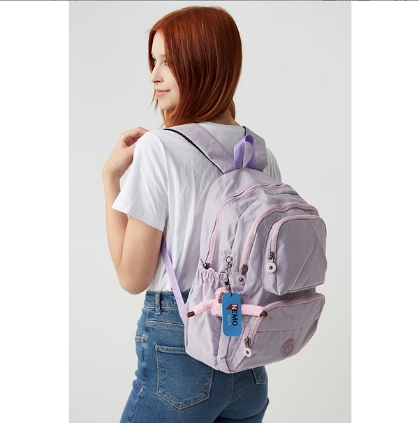 11. Nemo Bags Lila Unisex Sırt Çantası Okul Çantası 14 Inç Laptop Çantası Seyahat Çantası 18 Lt 40X30X15CM