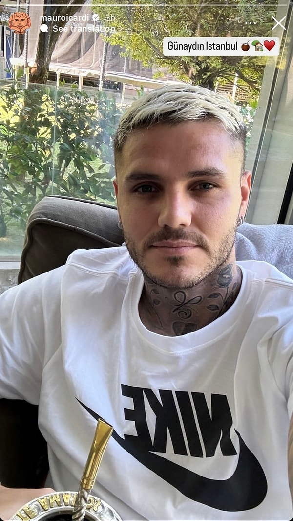 Icardi İstanbul'a "günaydın" dedi.