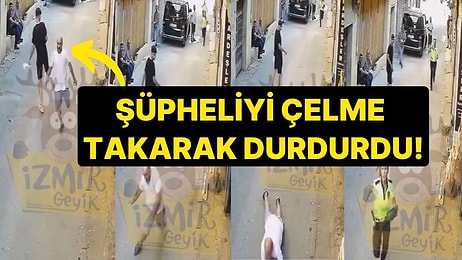 İzmir'de İlginç Olay! Polisten Kaçan Şüpheliyi Çelme Takarak Durdurdu