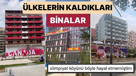 Olimpiyat Köyündeki İki Görevli Ülkelerin Sporcularının Kaldıkları Binaların Dış Tasarımlarını Gösterdi