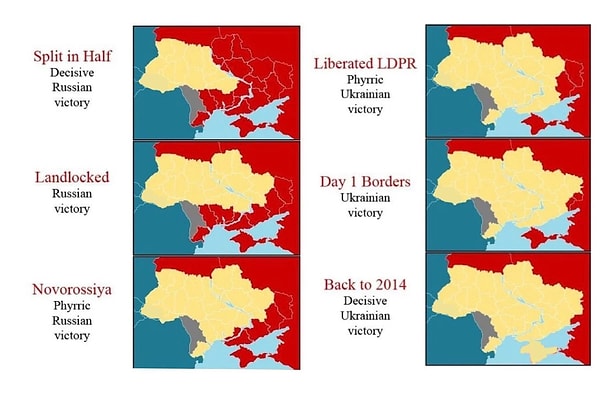 4. 24 Şubat 2022'den beri sıcak çatışmaların devam ettiği Ukrayna-Rusya Savaşı'nın finalinde olası 6 senaryo.