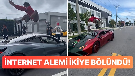 İnternetin Delisi IShowSpeed Canlı Yayında 2 Spor Arabanın Üstünden Atladı