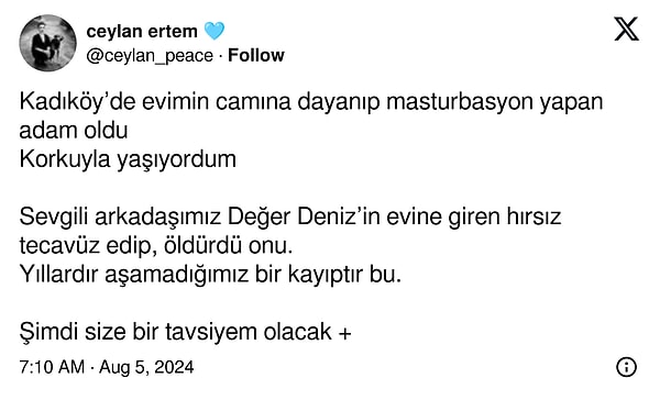 Ünlü şarkıcının Twitter paylaşımını da buraya bırakıyoruz...