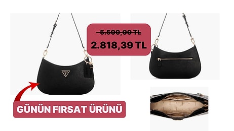 Günün Fırsatı: Stokları Tükenip Yenilenen GUESS Noelle Top Zip Omuz Çantası İndirimde!