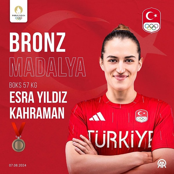 Milli boksör Esra Yıldız Kahraman, Tayvanlı Lin Yu Ting'e 5-0 yenilerek finale çıkma şansını kaybetti ve bronz madalya elde etti.