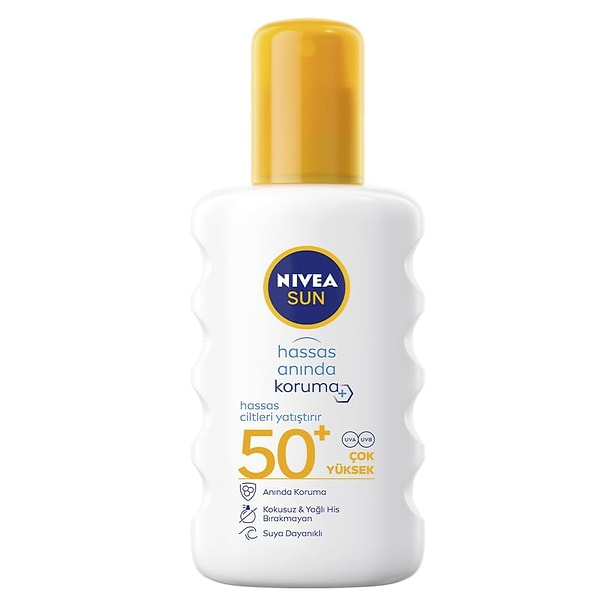 NIVEA Sun SPF 50+ Ultra Hassas Anında Koruma Güneş Spreyi