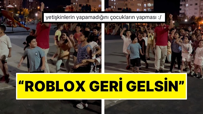 Roblox Kapatılınca Bir Araya Gelen Çocuklar Parkta Eylem Yaptı