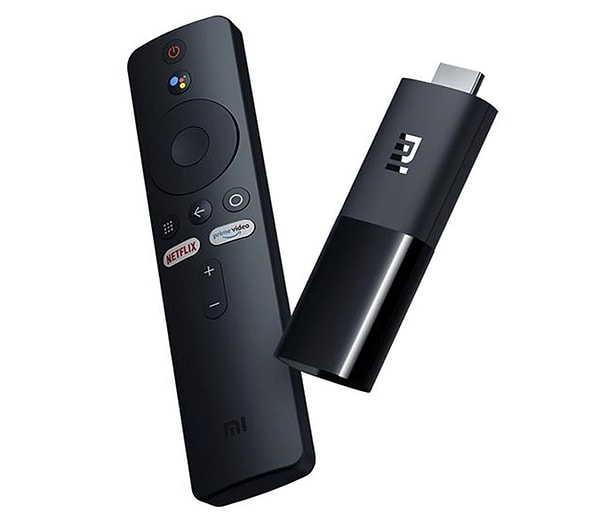 Xiaomi Mi TV Stick, siyah renkte ve 1080p HD görüntü çözünürlüğüne sahip bir Android TV Media Player'dır.