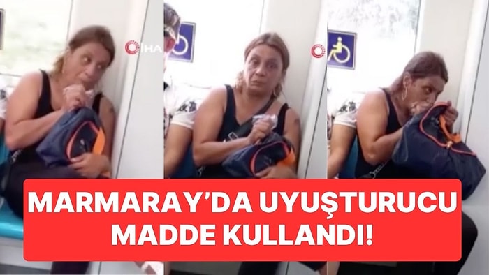 Çevresine Aldırış Etmedi! Marmaray'da Uyuşturucu Madde Kullandı