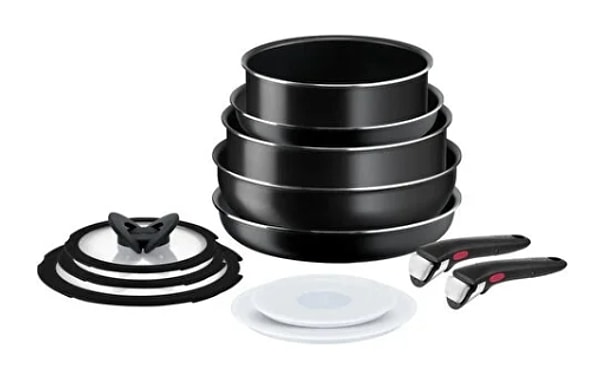 5. Tefal L15392 Ingenio Titanyum 1x Simplecook Büyük Tava ve Tencere Seti 12 Parça 21BM