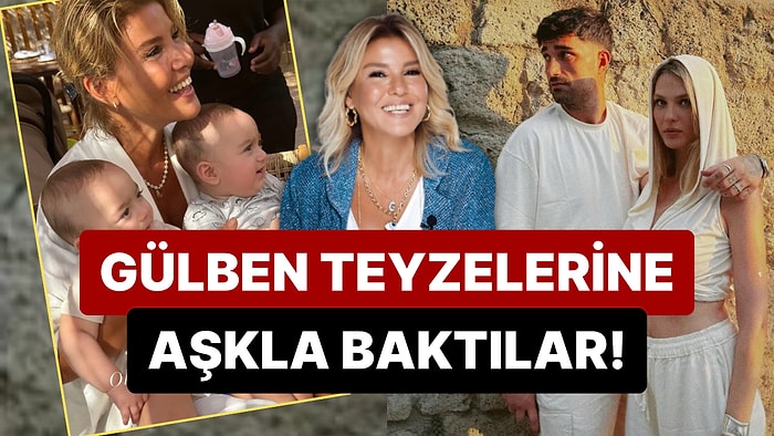 Yasemin ve İdo Tatlıses Çiftinin İkizleriyle Tanışan Gülben Ergen Bir Koluna Emir'i Diğerine Ayel'i Aldı!