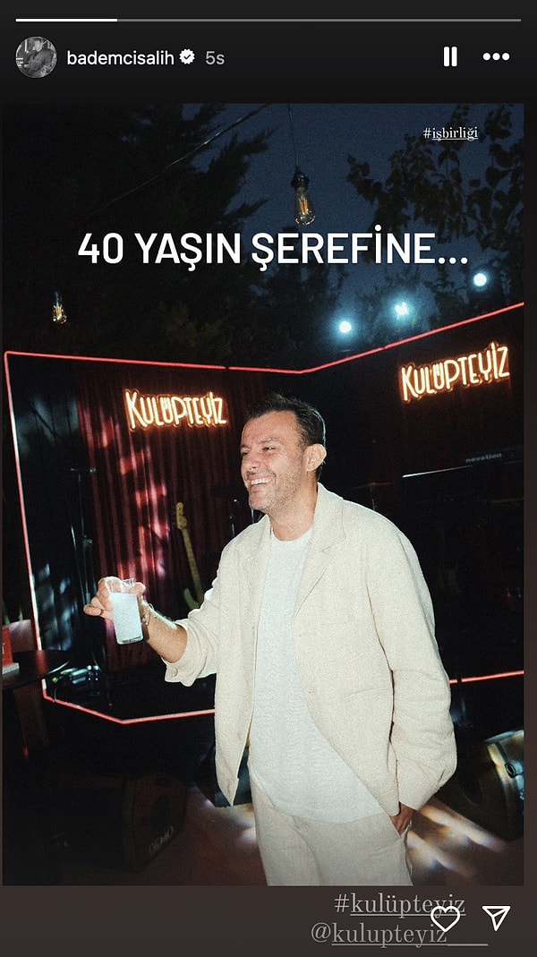 Salih Bademci 40 yaşına girdi.