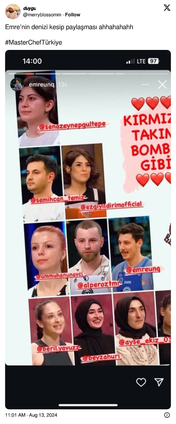 8. Bu haftanın gündemi MasterChef Deniz😂