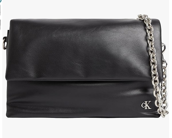 9. Calvin Klein Micro Mono Chain Ew Flap25 Kadın Çanta, Siyah, Tek Beden