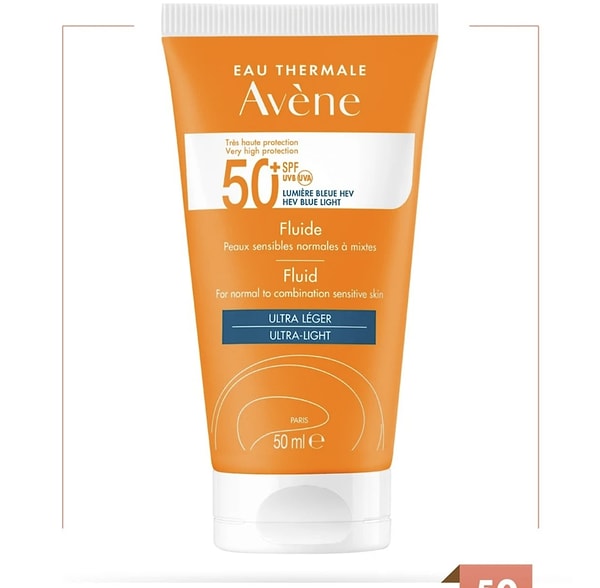 Avene Fluid SPF 50+ Normal ve Karma Ciltler için Güneş Koruyucu 50 ml