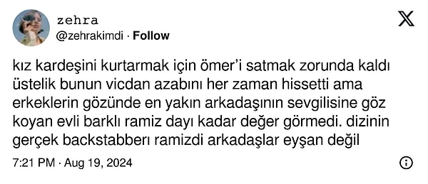 İşte bir kullanıcının Eyşan'ı masum, Ramiz Dayı'yı ise kötü gösteren o paylaşımı: