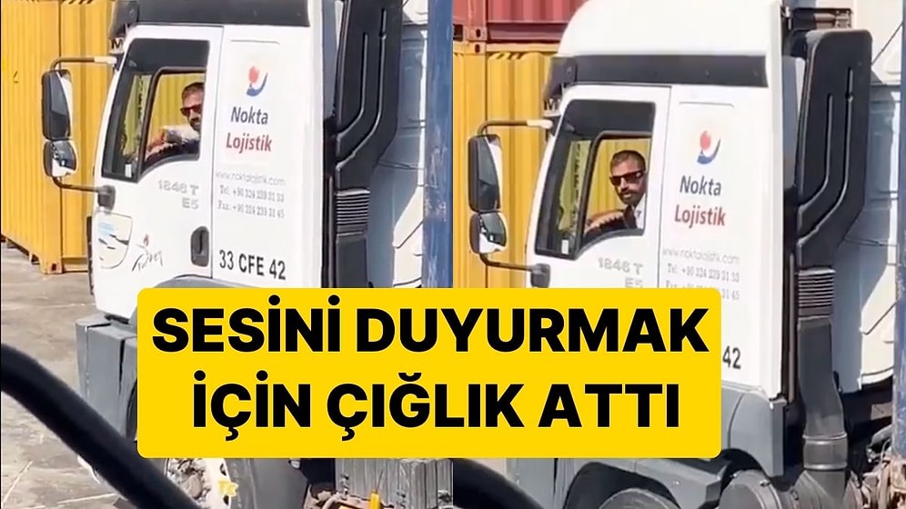 Kornası Bozulan İş Makinası Şoförünün Arkadaşını Uyarma Yöntemi Sosyal Medyada Gündem Oldu