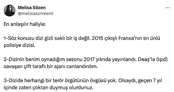 Sözen, X/Twitter hesabından önce 3 maddeyle şu cümleleri sıraladı: