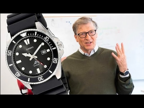 Ancak her zenginin ultra lüks saat takma gibi bir zorunluluğu yok. Bill Gates'in 40 dolarlık Casio'su da buna örnek.