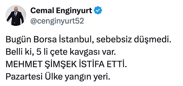 İşte o paylaşım...