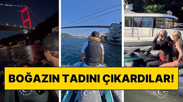 Bizi Buraya Işınlayın! Jetski Sürüşüyle Boğazın Büyüleyen Güzelliğinin Tadını Çıkaranlar İmrendirdi