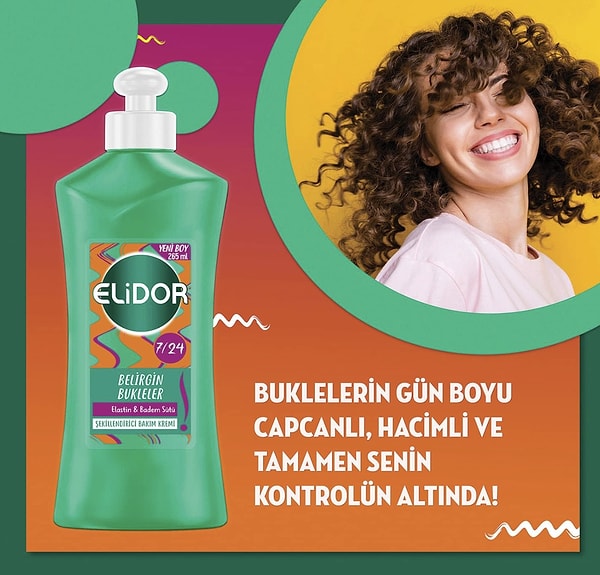 7/24 Şekillendirici Saç Bakım Kremi Belirgin Bukleler Elastin & Badem Sütü