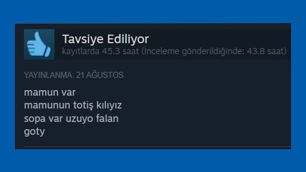 Değiliz ya, değiliz değil mi?