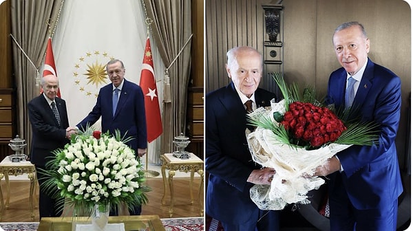 Tabii öncesinde de Bahçeli, Erdoğan'a 70 adet gül hediye etmişti.