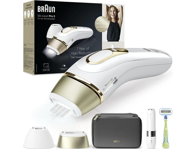 Braun Ipl Silk·expert Pro 5, sadece 3 hafta gibi kısa bir sürede tüylerde belirgin bir azalma sağlıyor.