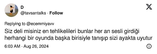 Kimi kullanıcılar ise oyuncu erkeklerin "tehlikelerini" birer birer sayıp dökerek tartışmaya yepyeni bir boyut kazandırdılar.