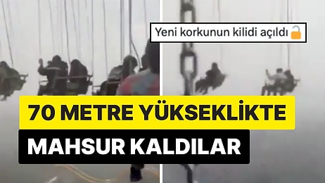 Meksika'da Kabus Gibi Fırtına: Bir Grup İnsan Yerden 70 Metre Yükseklikteki Oyuncakta Mahsur Kaldı