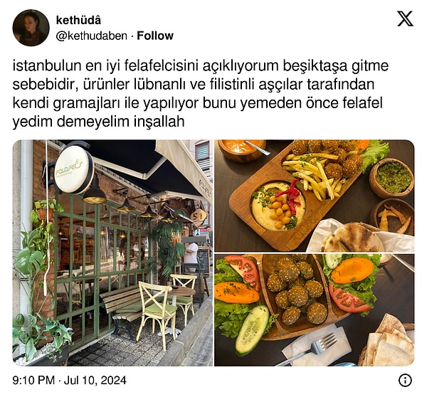 11. İstanbul'un en iyi falafelcisi.