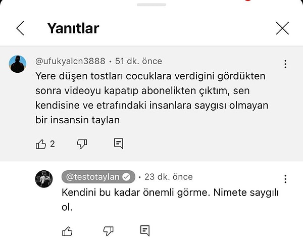 Tepki gösteren bir aboneye de bu cevabı verdi.