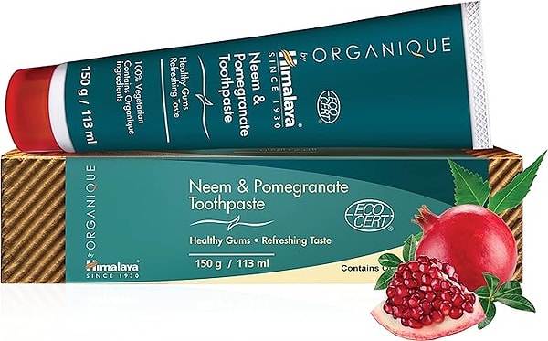 6. Himalaya Neem Ve Nar Özlü Florürsüz Organik Diş Macunu