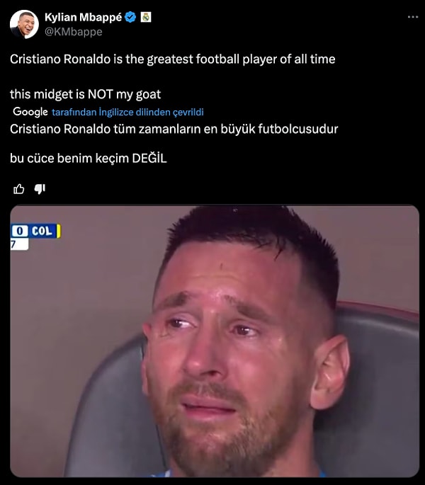 Messi ve Ronaldo'yu gündeme getirdiler.