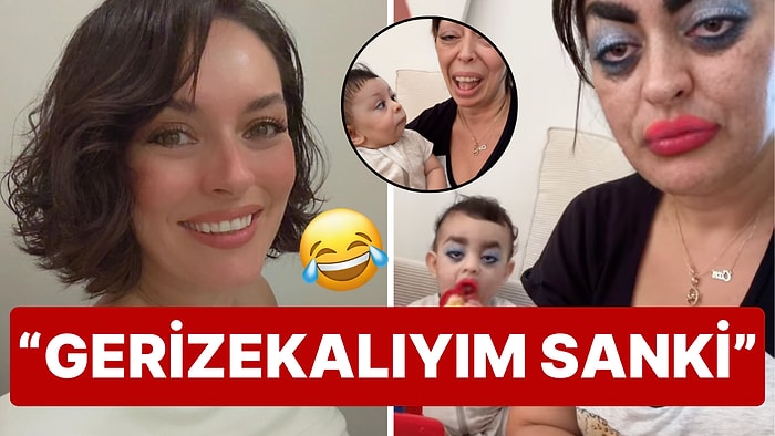 Ezgi Mola Oğlu Can'la Denediği Birbirinden Komik Filtrelerle Güldürürken Gelen Tepkileri de Efektle Tiye Aldı