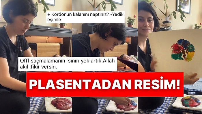 Çocuğunun Plasentasıyla Baskı Resim Yapan Kadın İzleyicileri Şaşırttı