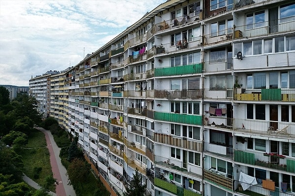 Although it may not look very appealing now, this type of building was quite common in Poland during the 1960s and 70s.