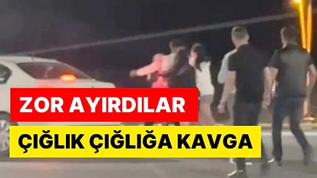 Zor Ayırdılar! Genç Kızlar, Otoparkta Saç Saça Baş Başa Kavga Etti: İşte O Anlar Kamerada