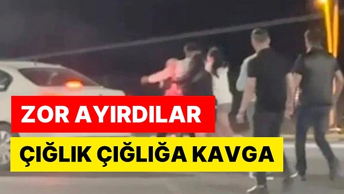 Zor Ayırdılar! Genç Kızlar, Otoparkta Saç Saça Baş Başa Kavga Etti: İşte O Anlar Kamerada