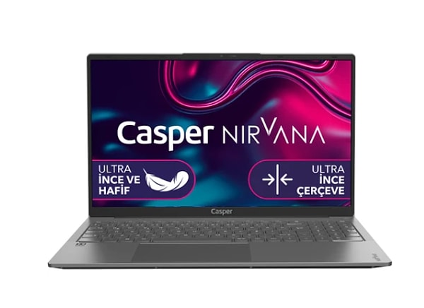 3. Casper Nirvana X600.1270-DF00X-G-F Intel Core i7 12700H 32GB 1TB SSD Freedos 15.6" Taşınabilir Bilgisayar