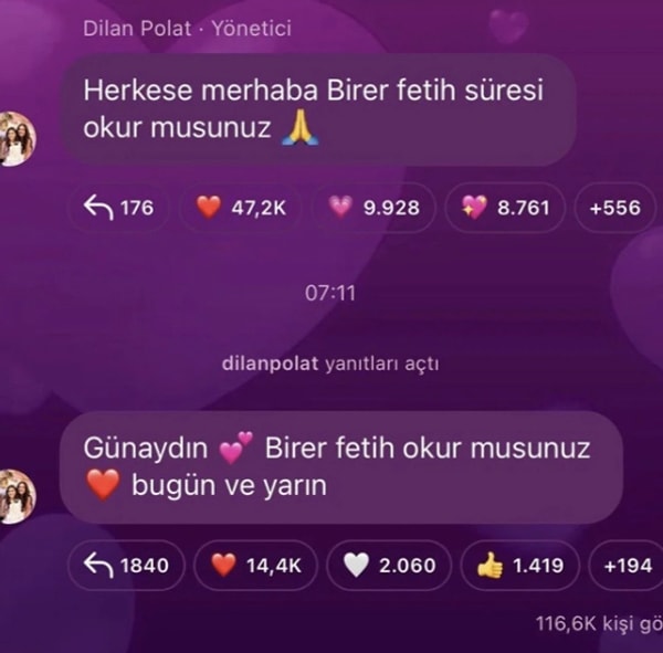 Bugün ikinci duruşma için yola çıkan Polat, biricik eşi Engin Polat için yine sevenlerinden dua istemeyi ihmal etmedi!