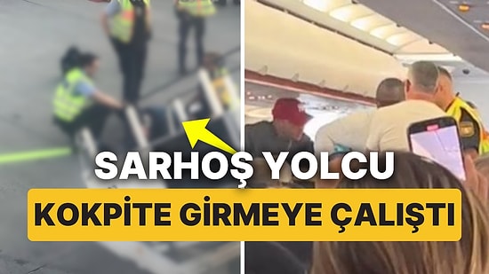 Uçakta Panik Anları! Sarhoş Yolcu 30.000 Fitte Kokpite Girmeye ve Çıkış Kapısını Açmaya Çalıştı!