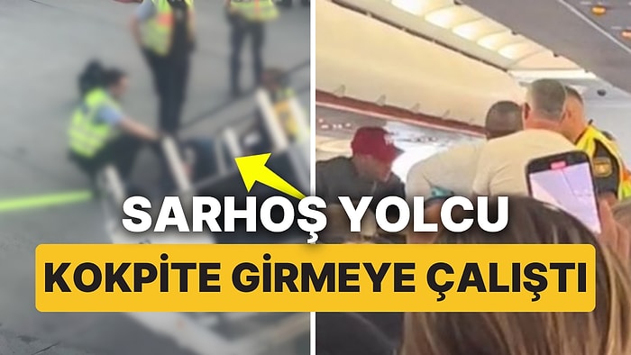 Uçakta Panik Anları! Sarhoş Yolcu 30.000 Fitte Kokpite Girmeye ve Çıkış Kapısını Açmaya Çalıştı!